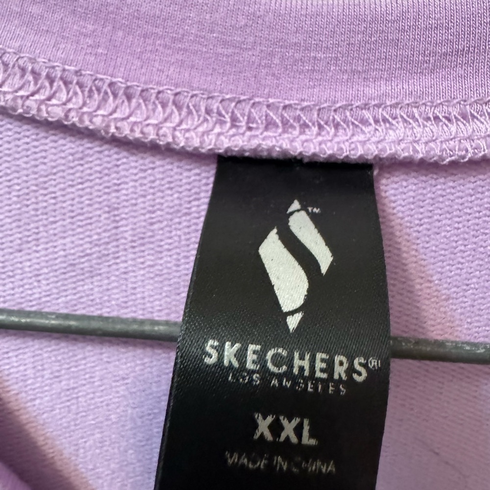 Skechers Lilac Short Sleeve Knot-Front Tee. Size XXL. - Picture 5 of 7